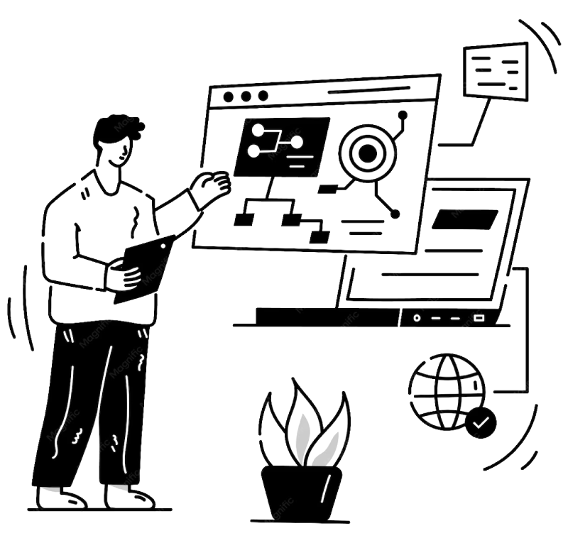 trendy hand drawn illustration web architecture 203633 4847